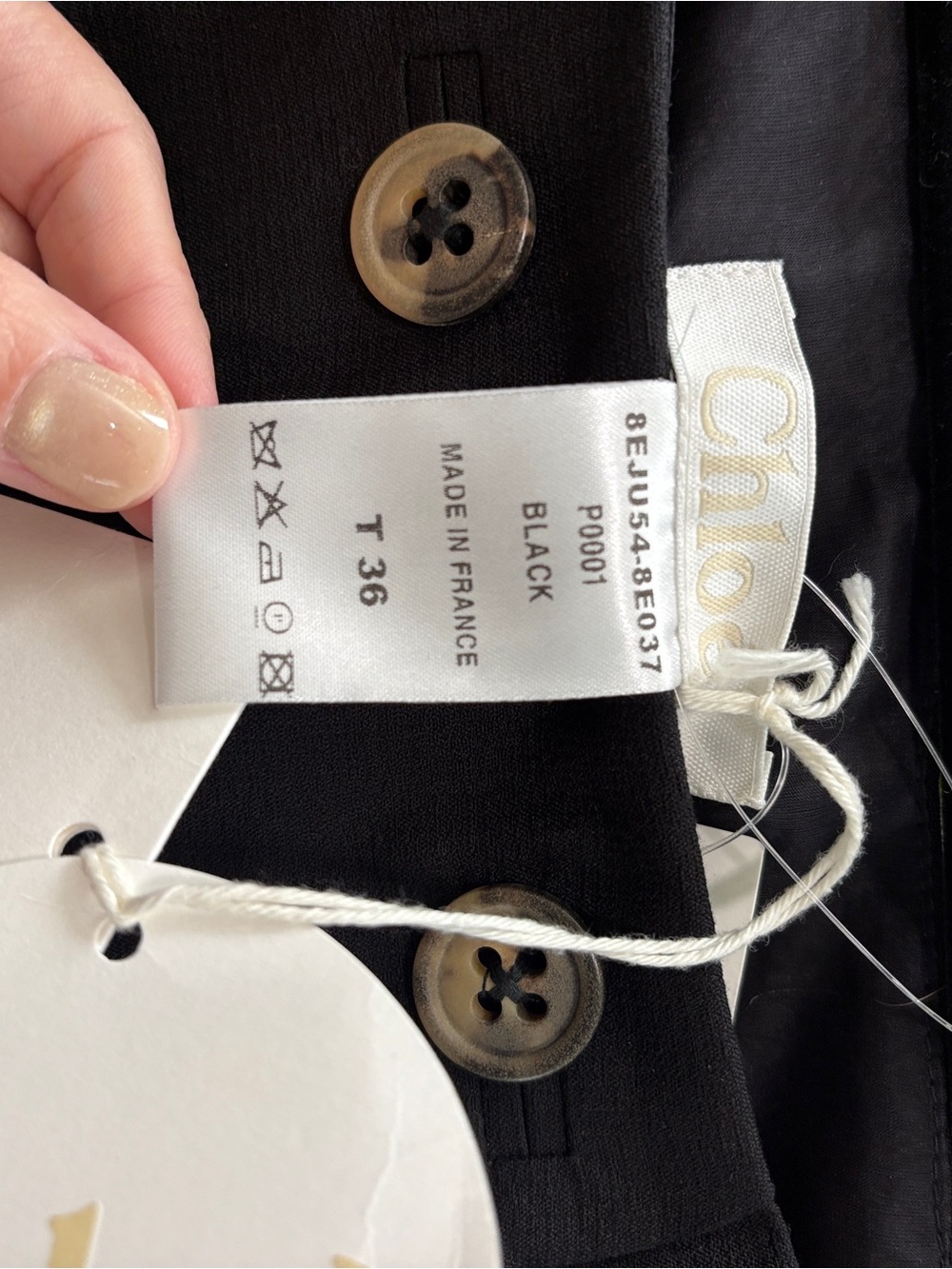 NWT Chloe Black Silk Mini Skirt 2008 - Size 4 Fr36 - Preppy Office Chic Classic - Picture 4 of 7
